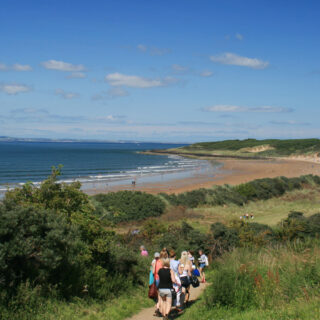 Gullane beach, and castles on the way home